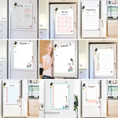 Magnet Board Sticker Meal Memo Planner Planner Refrigerator Rewritable - Image 1 of 4