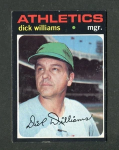 Dick Williams A's Manager 1971 Topps MLB Baseball Card #714 High # Number Series - Picture 1 of 2