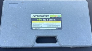 Pittsburgh 35407 Tap & Die Set 60 Pc SAE Metric Coarse Fine W/Case - Picture 1 of 6