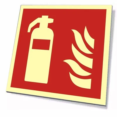 LIBRES POLSKA SP Feuerlöscher-Schild, 15 x 15 cm, selbstklebende Schaumstoffplatte,...