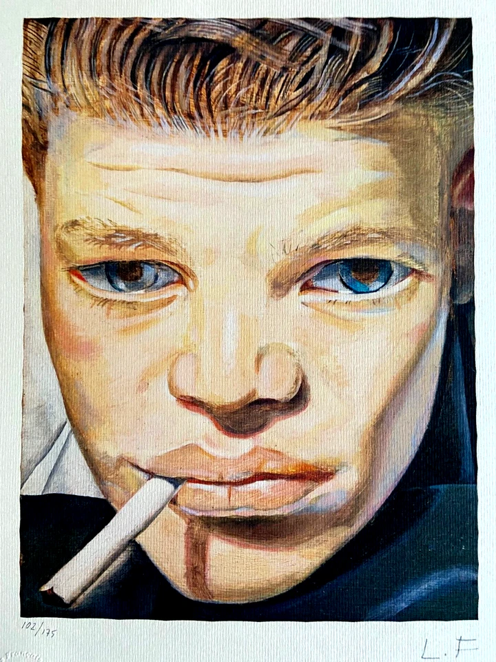 Sello limitado firmado numerado a mano original litografía de Lucian Freud Foto 1 de 4