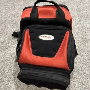 Columbia 300 Bowling Bag w External Pockets Black & Salmon Good Cond - Picture 1 of 5