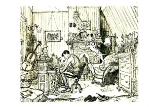 ONE HUNDRED AND ONE DALMATIANS, CONCEPT ART BY DISNEY STUDIO ARTIST - Picture 1 of 2