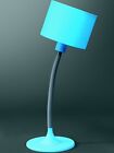Lampa stołowa Bertus elastyczna z przełącznikiem niebieska 1x E14 8W energooszczędna tkanina