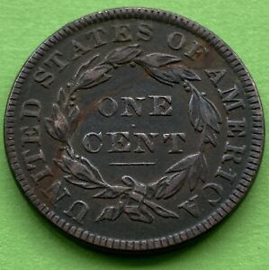 1835 American One Cent 1 Cent Liberty Head / Matron Head  -  FREE UK P&P