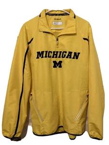 Adidas University of Michigan 1/4 Zip Wolverines Climaproof Jacket Sz Small - Picture 1 of 8