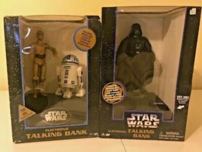 Two - 2 - VINTAGE STAR WARS ELECTRONIC TALKING BANKS -Darth&C3PO&R2D2 - Image 1 of 4