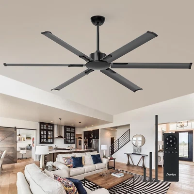 Ceiling Fans without Lights, 72 Inch Industrial Indoor/Outdoor Ceiling Fan with - Image 1 of 4