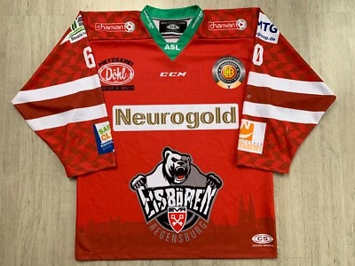 Oberliga Eisbären Regensburg Game Worn Eishockey Trikot Hockey Jersey Gr. L #60 - Bild 1 von 4