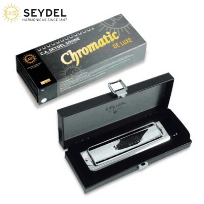 Seydel 51480C De Luxe Chromatic Key Of C Harmonica w/ Case Made In Germany - Image 1 of 2