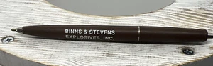 Oskaloosa IA Iowa BINNS & STEVENS EXPLOSIVES Advertising Pen Blasting - Picture 1 of 5
