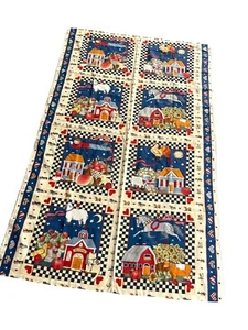 Vintage 1995 Stoff Traditions Susan Winget Quilt/Kissen Tiere Bauernhof 69” x 44” - Bild 1 von 7