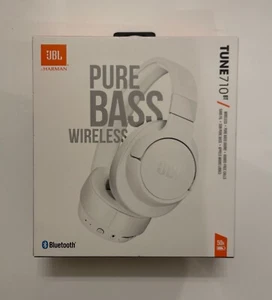 JBL TUNE 710BT Wireless PureBass Bluetooth Over-Ear Headphones White - FREE SHIP - Picture 1 of 3