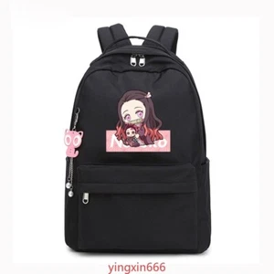 Anime Kimetsu No Yaiba Kamado Nezuko Student Backpack School Bag Travel Bag - Picture 1 of 9