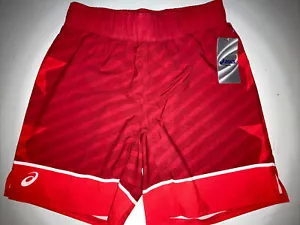 Neu mit Etikett ASICS sublimierte Wrestlingshorts rot Herren groß kostenloser Versand - Bild 1 von 6