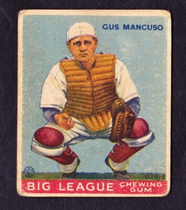 1933 GOUDEY #41 GUS MANCUSO NEW YORK GIANTS ROOKIE