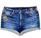 Silver Jeans Shorts Womens sz 34 Suki Curvy Fit Medium Rise 4" Inseam New NWT