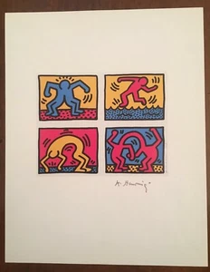 Cartoncino firmato da Keith Haring - Picture 1 of 2