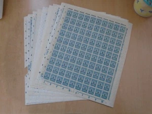Alemania - SG316 1M DM azul verdoso 1923. 10 x hojas completas de 100 sellos. - Imagen 1 de 11