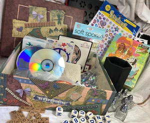 Vintage Mixed Lot Assorted Arts & Crafts Supplies Glitter Stickers + Much More - Picture 1 of 11