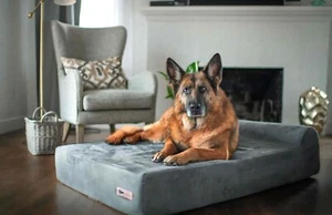 Big Barker erhöhtes orthopädisches Hundebett mit Kopfstütze - 7" für große Hunde mit waschbarem - Bild 1 von 11