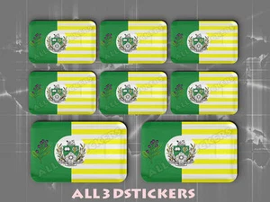 8 x Pegatinas 3D Resina Cúpula Bandera Saskatoon - Adhesivo Calcomanía Vinilo - Imagen 1 de 1