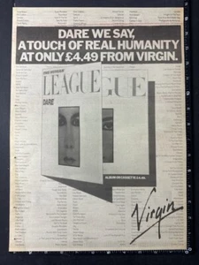 HUMAN LEAGUE - DARE VIRGIN 15X11" 1981 Press Advert Poster L284 - Picture 1 of 1