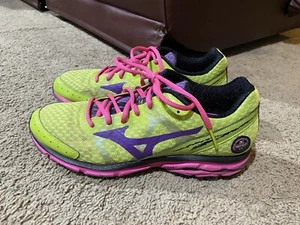 Scarpe da corsa atletica Mizuno Wave Rider 17 giallo rosa viola donna taglia 9 - Foto 1 di 9