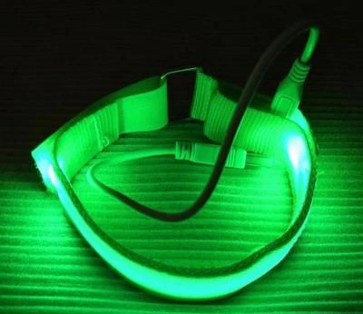 RECHARGEABLE LED ARMBAND ankle Flash Light Night Safety Running Walking Cycling - Image 1 of 4