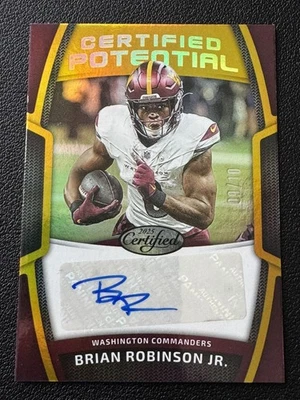 BRIAN ROBINSON JR AUTO MIRROR GOLD /10 CERTIFIED POTENTIAL 2025 PANINI CERTIFIED - Image 1 of 3
