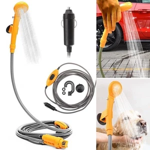 Kit de limpieza de herramientas de ducha portátiles para camping coche 12 V al aire libre cámper caravana senderismo - Imagen 1 de 12