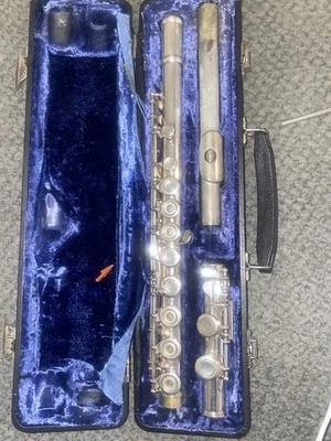 Armstrong 303 Flauta Agujero Abierto Cabeza de Plata de Ley con Estuche Foto 1 de 4