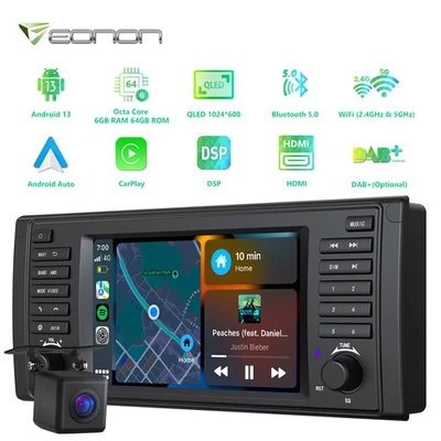 Für BMW E39 Android 13 8Kern 6+64 7" QLED Touchscreen Autoradio Navi CarPlay DSP - Bild 1 von 4
