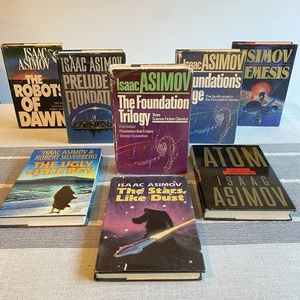 Isaac Asimov Hardcover Book Lot Of 8 Sci-Fi Books - Foundation Trilogy & More - Picture 1 of 22