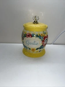 The Pioneer Woman Sweet Romance Ceramic Garlic Keeper with Lid - Picture 1 of 8