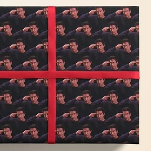Friends Ross Christmas Gift Wrap, Funny Holiday Themed Wrapping Paper - Picture 1 of 3