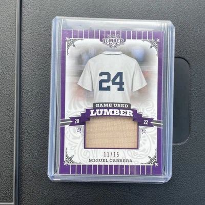 Hoja Madera 2021 - Madera usada en juego Miguel Cabrera #GUL-65/15 (MEM) Foto 1 de 2