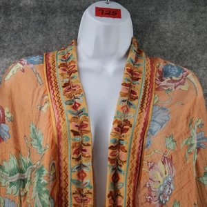 Umgee Kimono Cardigan Womens Small Medium Floral Boho Embroidered Open Front - Picture 1 of 8