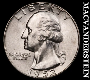 1952 Silber Washington Viertel - Auswahl Edelstein Brillant unc glänzend #F7608 - Bild 1 von 2