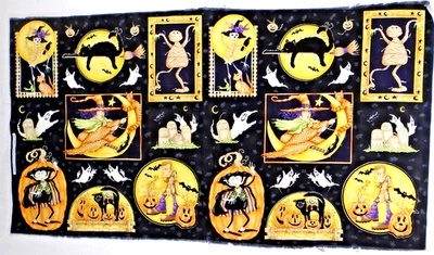 Mummy Mambo Diane Knott Clothworks Halloween Cotton Fabric Panel 42x22 - Image 1 of 2
