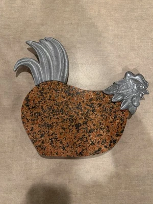 Tabla de cortar/carcutería/cutería queso granito pollo gallo Lenox de colección Foto 1 de 4