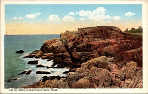 Postcard MA Marblehead Neck Castle Rock Massachusetts - Picture 1 of 2