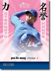 YAO-LIN WANG 2012 Rize Rookie PINK Paragon STRENGTH & HONOR RC #/200 - Picture 1 of 2