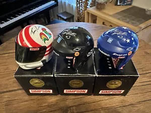 Simpson Mini Helmets (All 3) New in box w/COA (Earnhardt, Labonte, Earnhardt) - Picture 1 of 11