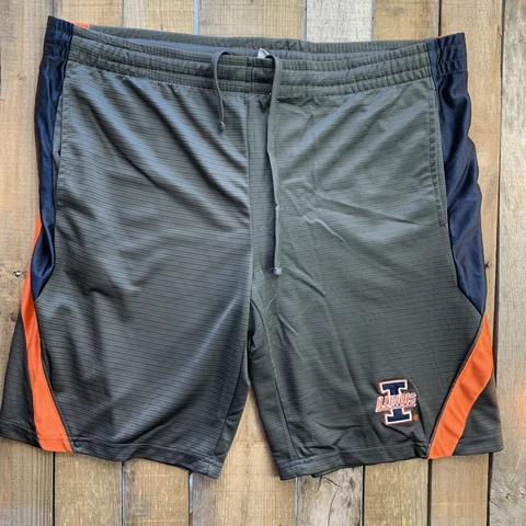 Fighting Illini Illinois Mens Grey Gym Short Size M Cover