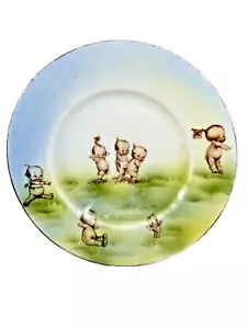 Piatto Royal Rudolstadt antico Kewpie piatto bambino Rose O'Neill Prussia - difetti - Foto 1 di 5
