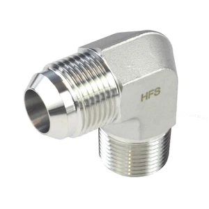 3/4" Male NPT to 3/4" Male JIC Elbow 90° Flare Pipe Fitting SS304 - Picture 1 of 6