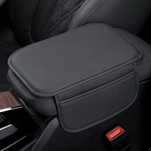 Black 30.5*20CM Auto Car Armrest Cushion Cover Center Console Box Pad Protector - Picture 1 of 15