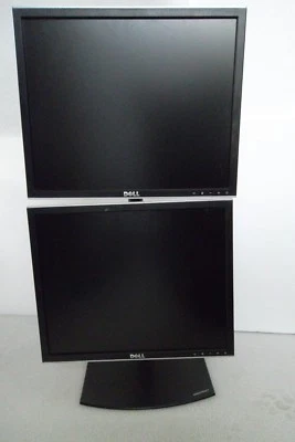 Dell 1907FP LCD Dual Monitor USB 2.0 Hub VGA DVI 19" DC323 CJ319 ERGTOTRON Stand - Image 1 of 4