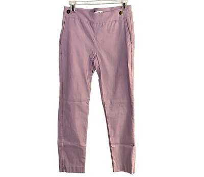 Nanette Lepore Lavender Elastic Waist Solid Stretch Studded Pants Size Small - Image 1 of 4
